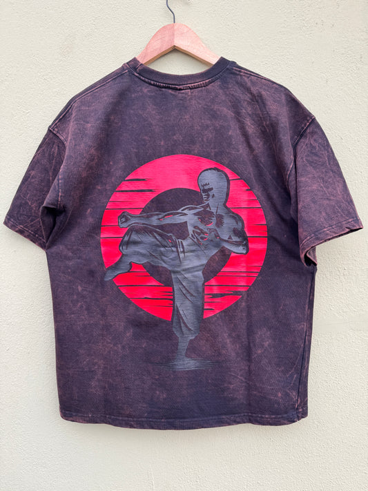 chocolate brown - Acid print Oversized